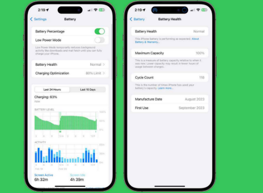 章贡苹果换电池地址分享iPhone手机如何查看电池健康状态